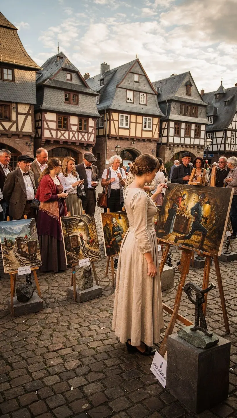 Die alten Gassen von Goslar, gesäumt von gut erhaltenen Fachwerkhäusern aus der Zeit des Bergbaus.